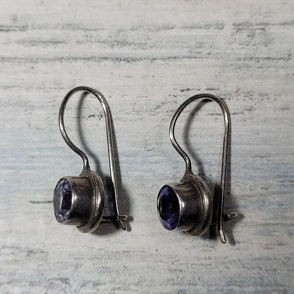 Sajen 925 Amethyst Earrings - Picture 4 of 9